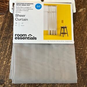 Room Essentials Light Gray Sheer Curtain